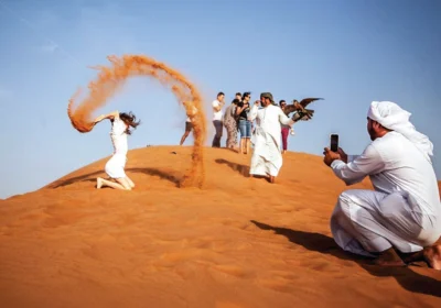 Morning Desert safari Camel Ride Sand Boarding Dune Bashing